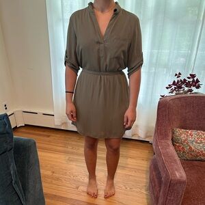 New York & Company Olive Green Dress